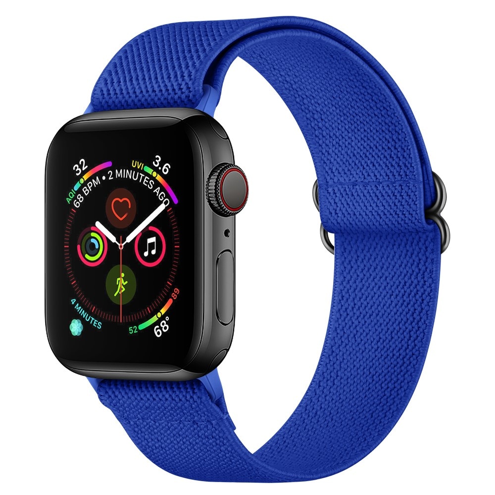 Bracelet extensible en nylon Apple Watch 41mm Series 8, bleu