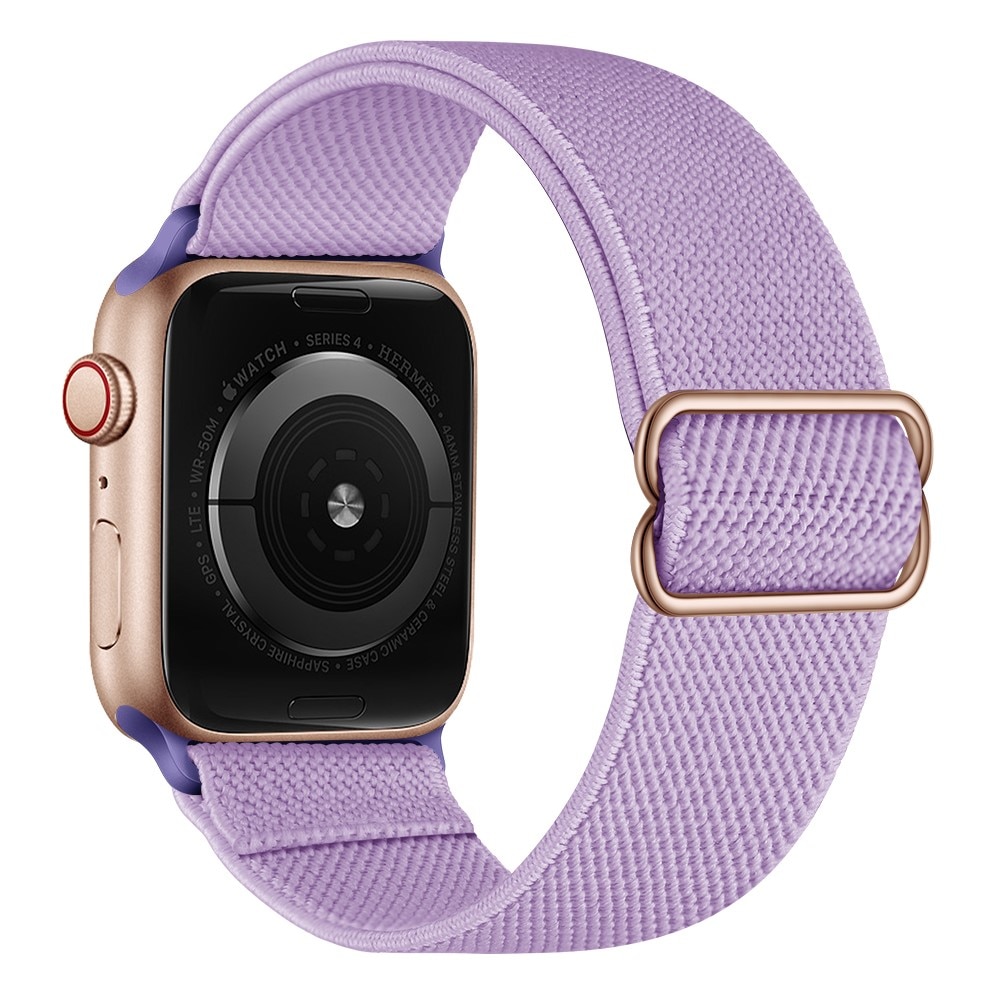 Bracelet extensible en nylon Apple Watch 45mm Series 7, violet