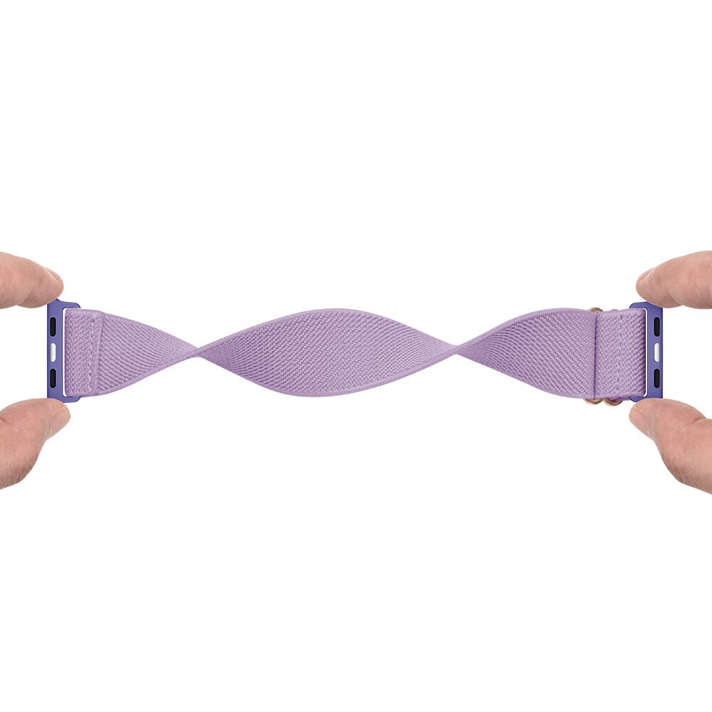 Bracelet extensible en nylon Apple Watch Series 10 46mm, Violet