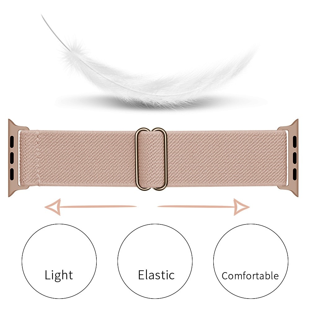Bracelet extensible en nylon Apple Watch SE 40mm, Beige