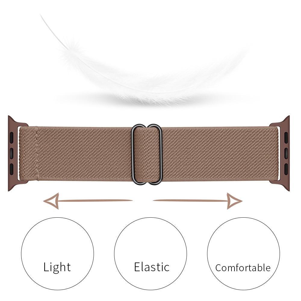Bracelet extensible en nylon Apple Watch 41mm Series 8, marron