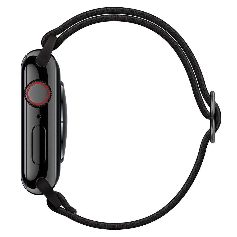 Bracelet extensible en nylon Apple Watch Series 8 45mm, Noir
