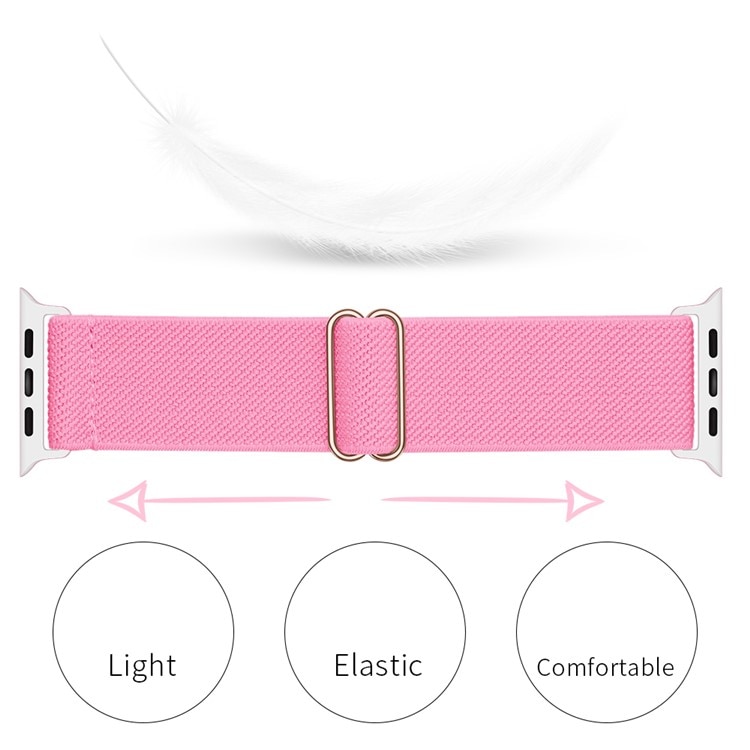 Bracelet extensible en nylon Apple Watch 45mm Series 9, rose
