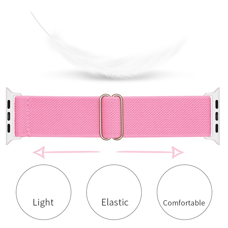 Bracelet extensible en nylon Apple Watch Ultra 2 49mm, rose