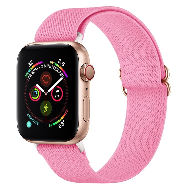 Bracelet extensible en nylon Apple Watch 45mm Series 7, rose