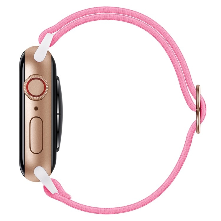 Bracelet extensible en nylon Apple Watch 45mm Series 7, rose