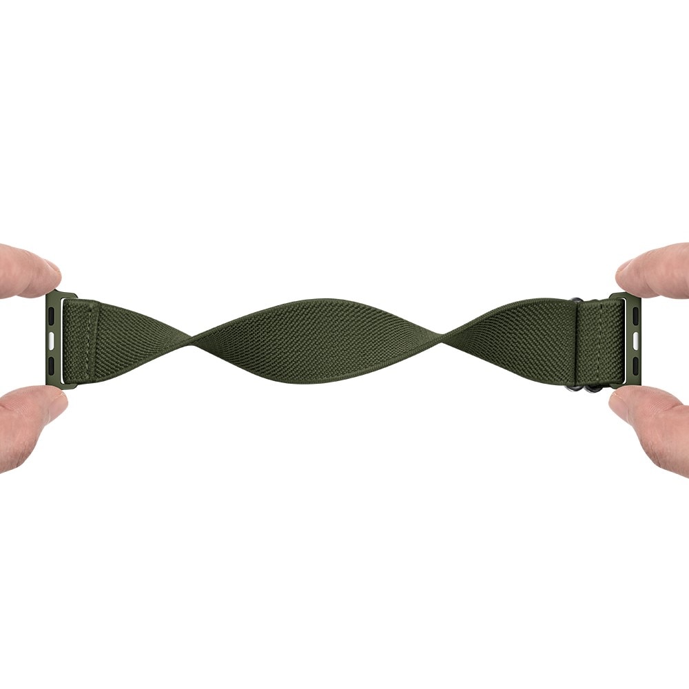 Bracelet extensible en nylon Apple Watch Ultra 49 mm, vert