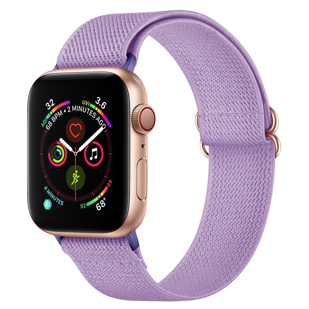 Bracelet extensible en nylon Apple Watch Series 8 45mm, Violet