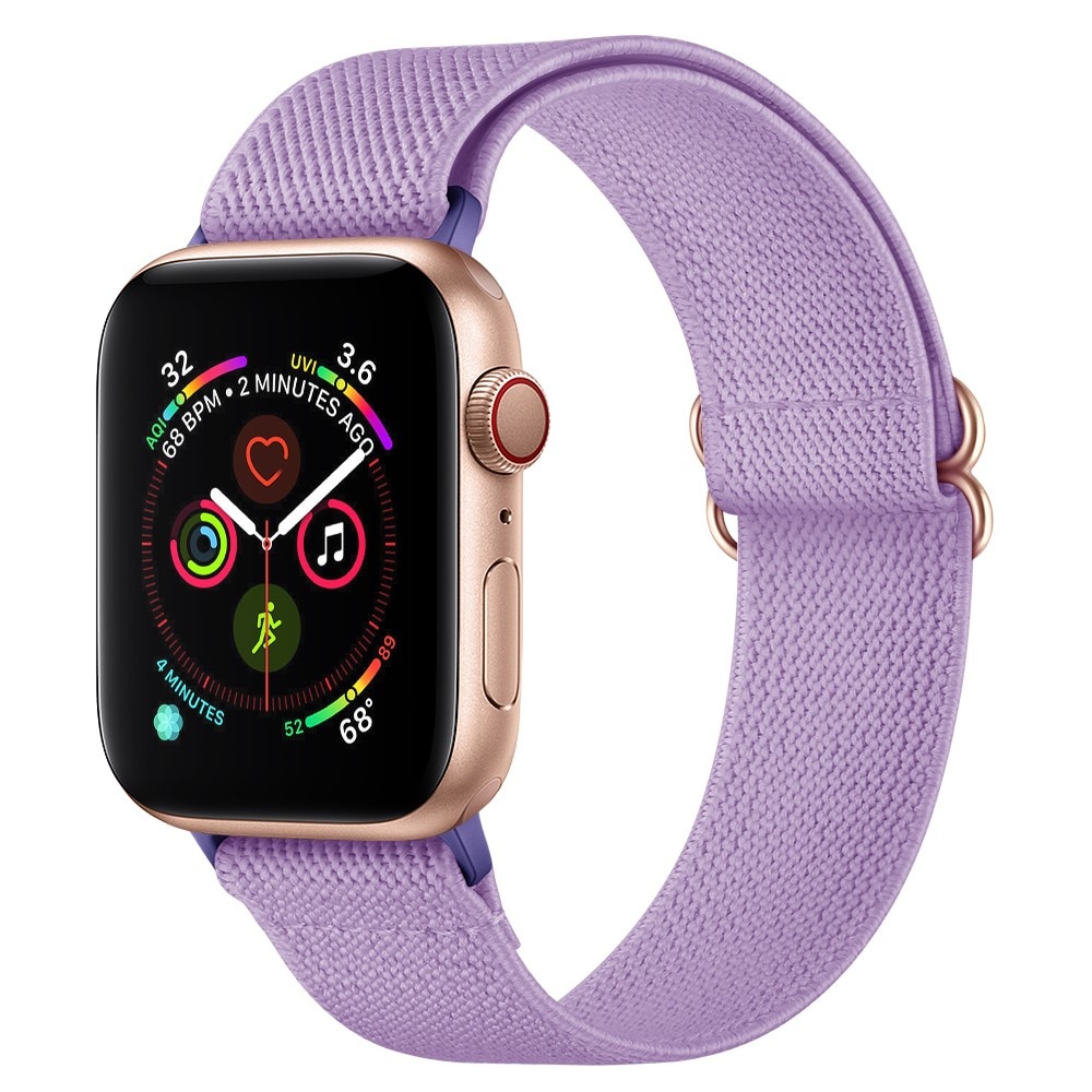 Bracelet extensible en nylon Apple Watch 45mm Series 8, violet