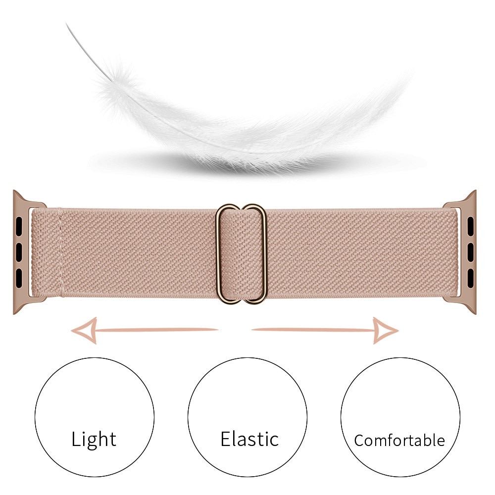Bracelet extensible en nylon Apple Watch Series 9 45mm, Beige