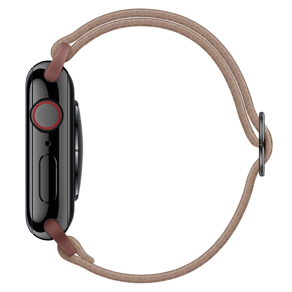 Bracelet extensible en nylon Apple Watch 45mm Series 8, marron