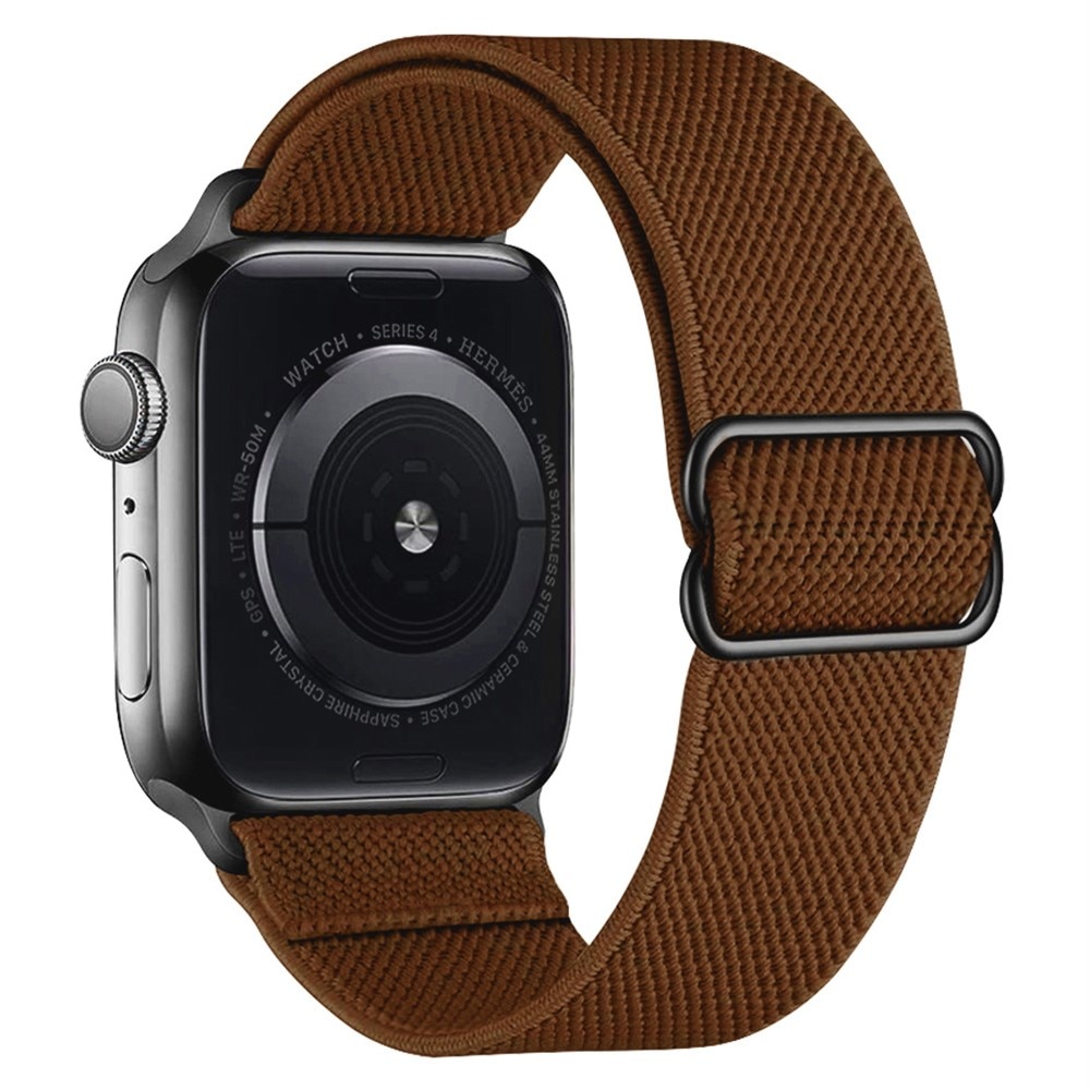 Bracelet extensible en nylon Apple Watch Series 1-3 42mm, Marron foncé