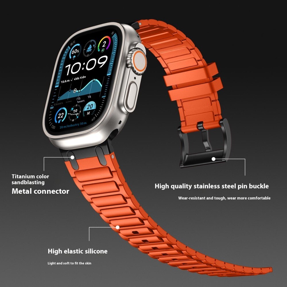 Tough Silicone Strap Apple Watch Series 1-3 42mm, Jaune