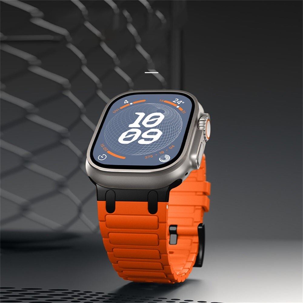 Tough Silicone Strap Apple Watch Series 1-3 42mm, Jaune