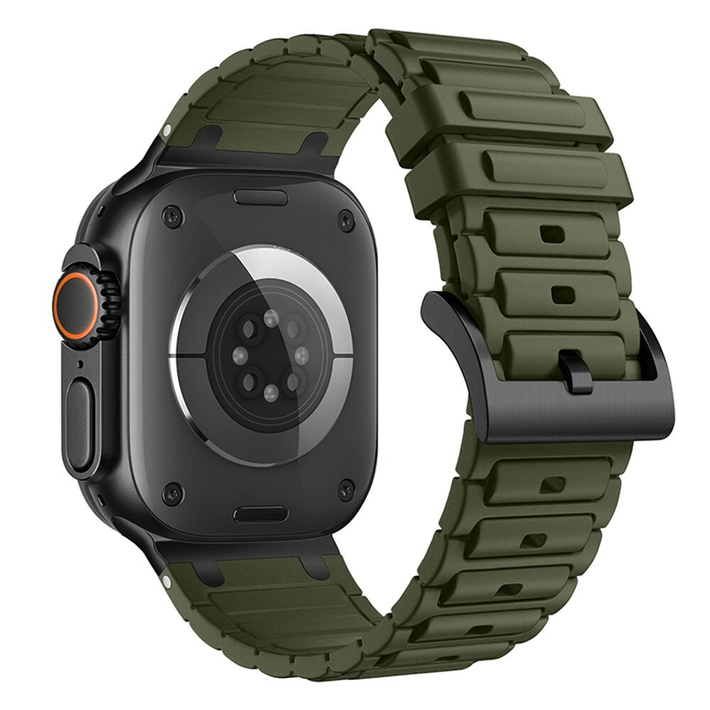 Tough Silicone Strap Apple Watch Series 1-3 42mm, Vert foncé