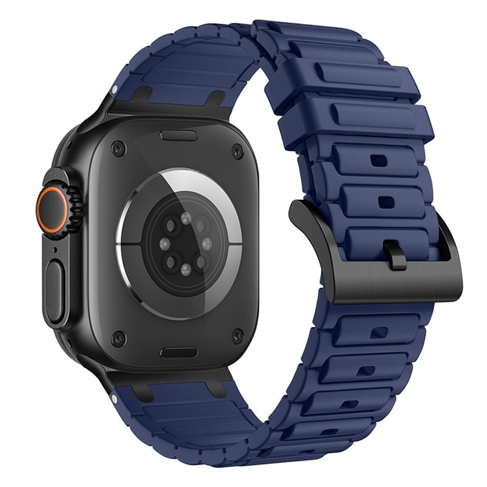 Tough Silicone Strap Apple Watch Series 1-3 42mm, Bleu foncé