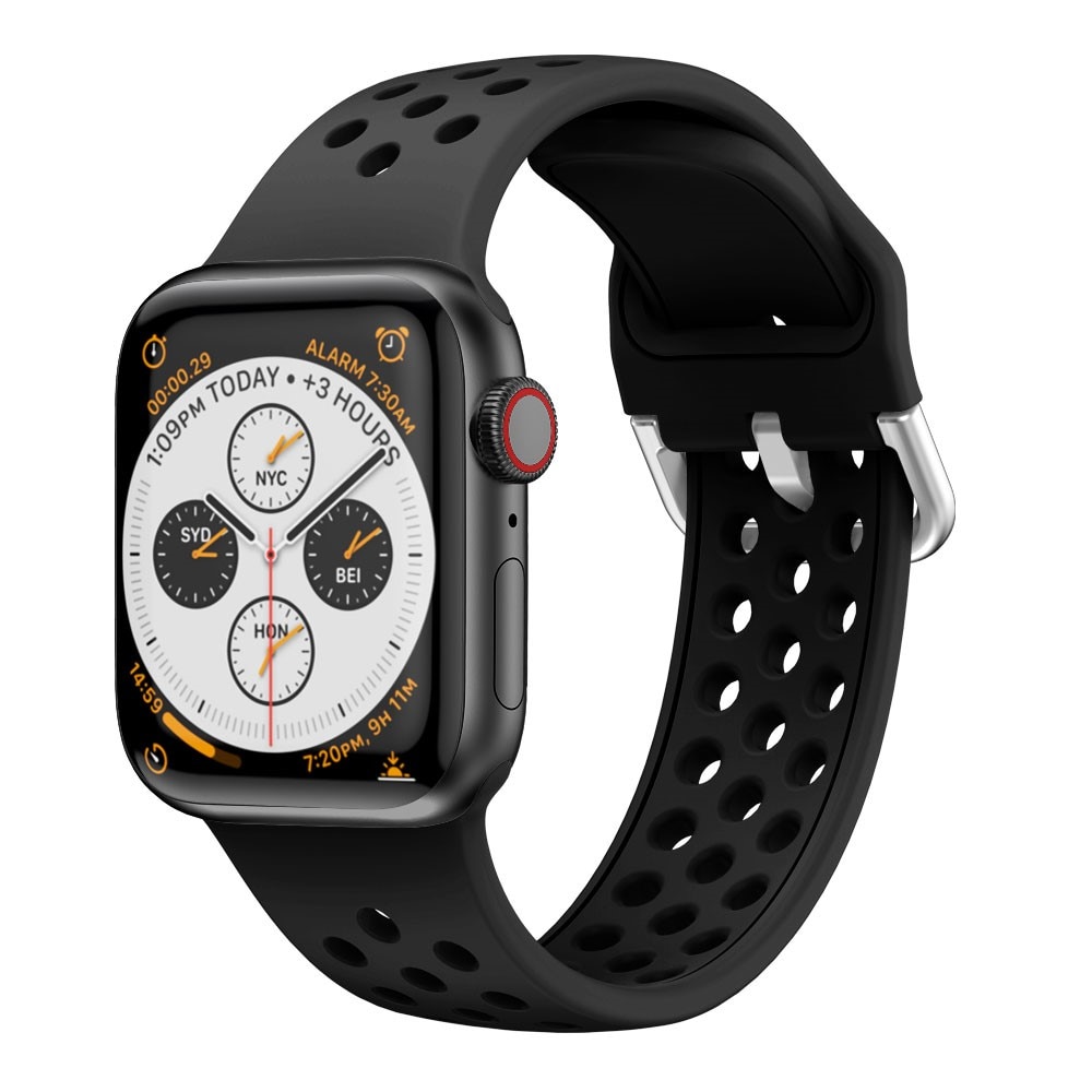 Sport Bracelet en silicone Apple Watch 42/44/45/49 mm Noir