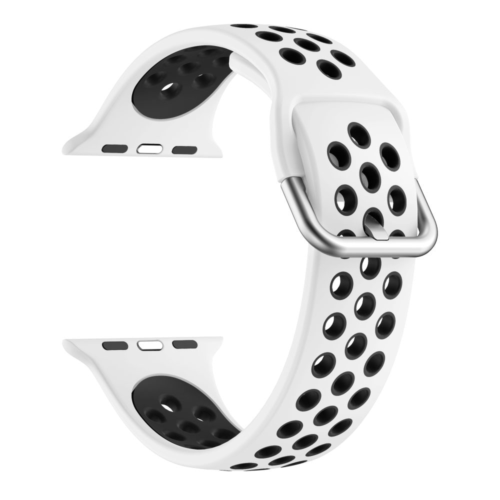 Sport Bracelet en silicone Apple Watch 42/44/45/49 mm Blanc