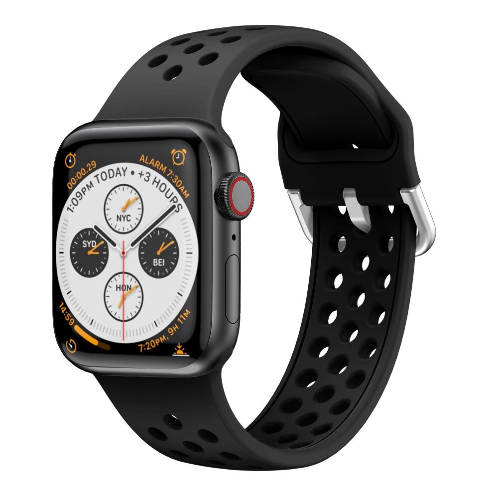 Sport Bracelet en silicone Apple Watch 38/40/41 mm Noir