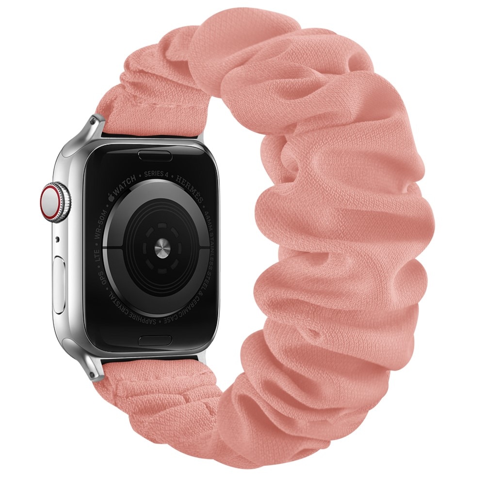 Bracelet Scrunchie Apple Watch 41mm Series 9 rose/argent