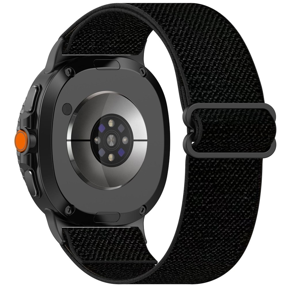 Bracelet extensible en nylon Samsung Galaxy Watch 8 Classic, Noir