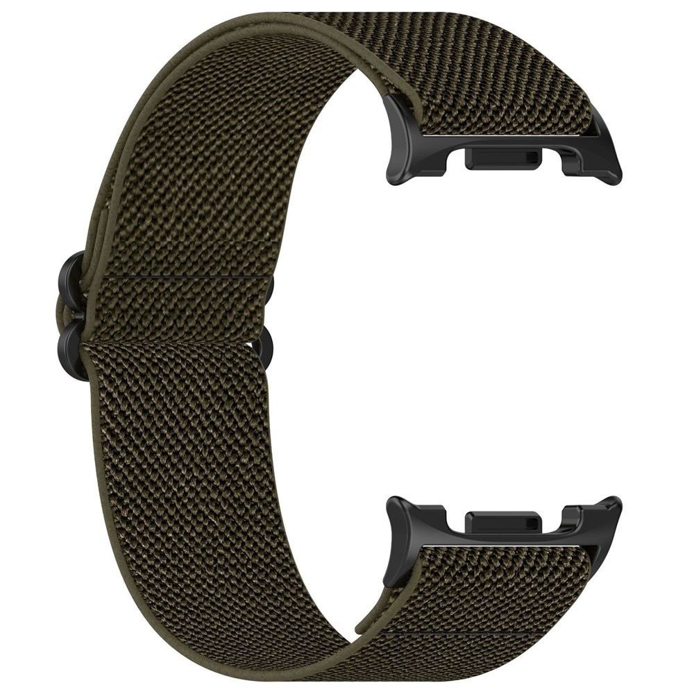 Bracelet extensible en nylon Samsung Galaxy Watch 8 Classic, Vert foncé