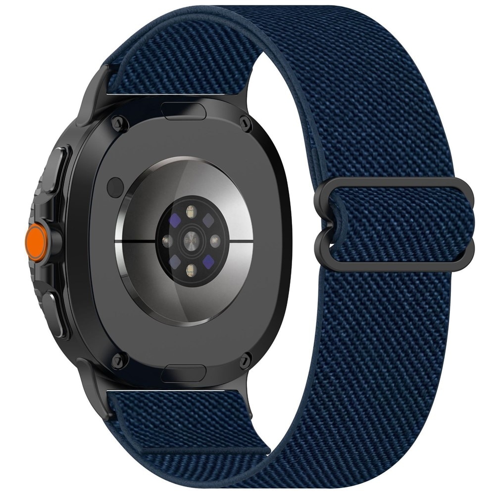Bracelet extensible en nylon Samsung Galaxy Watch Ultra (2025), Bleu foncé