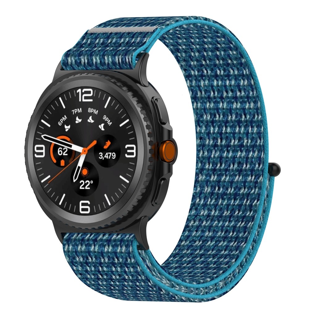 Bracelet en nylon Samsung Galaxy Watch 8 44mm, Bleu