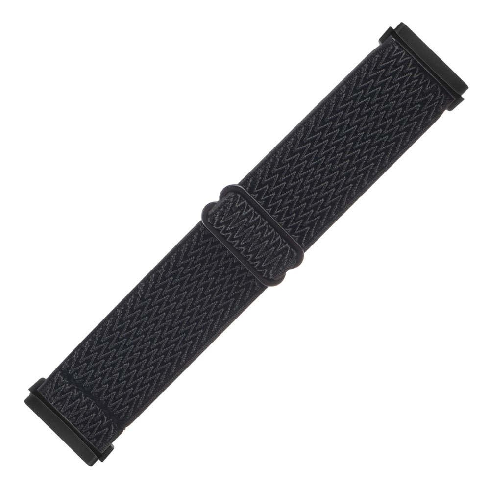 Bracelet tissé élastique en nylon Fitbit Sense, noir