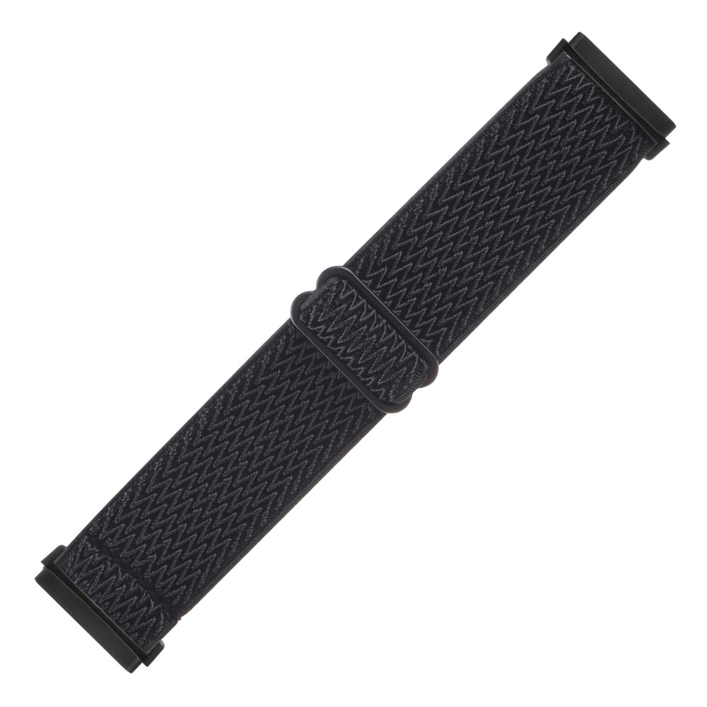 Bracelet tissé élastique en nylon Fitbit Versa 3, noir