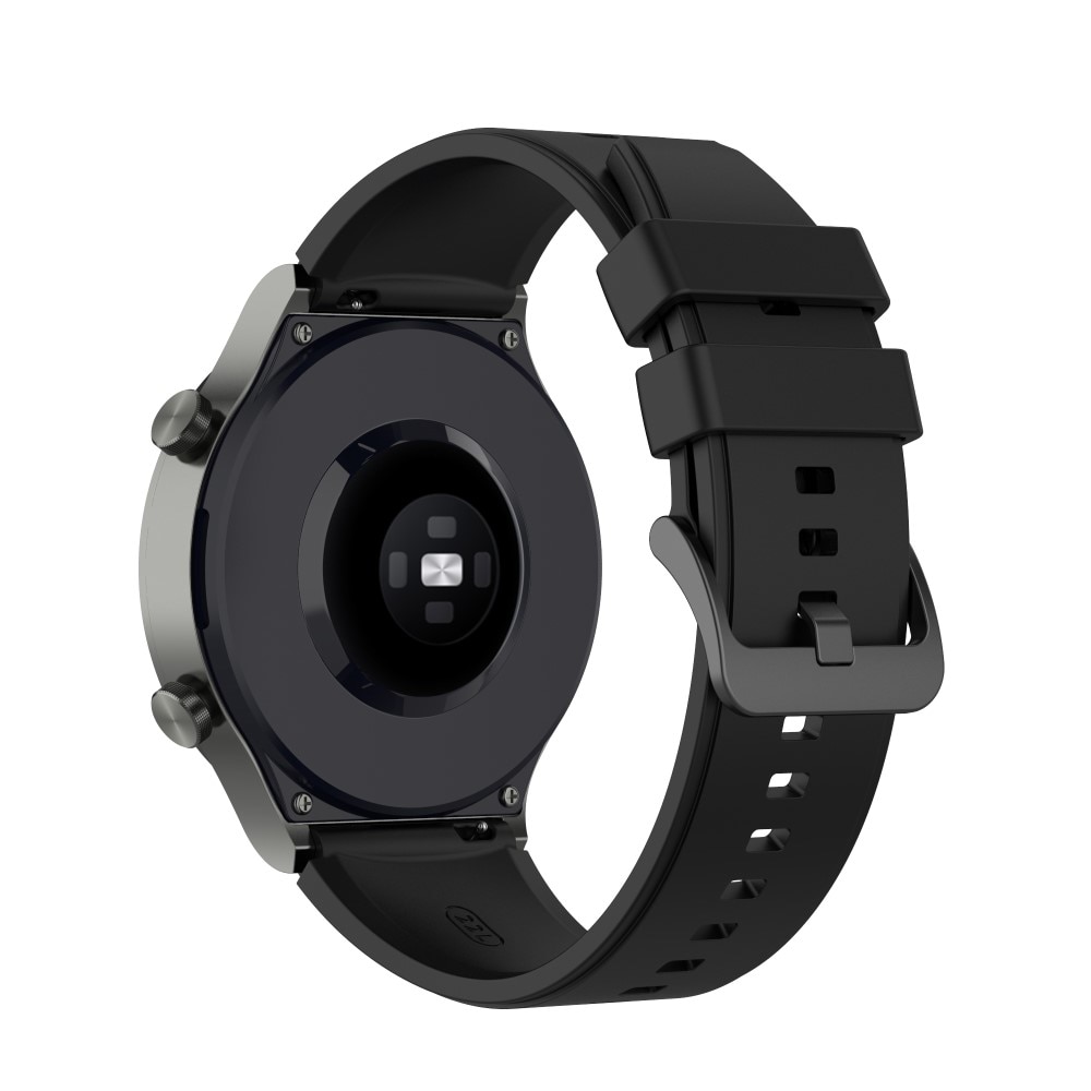 Bracelet en silicone pour Huawei Watch GT 2 46mm, Noir