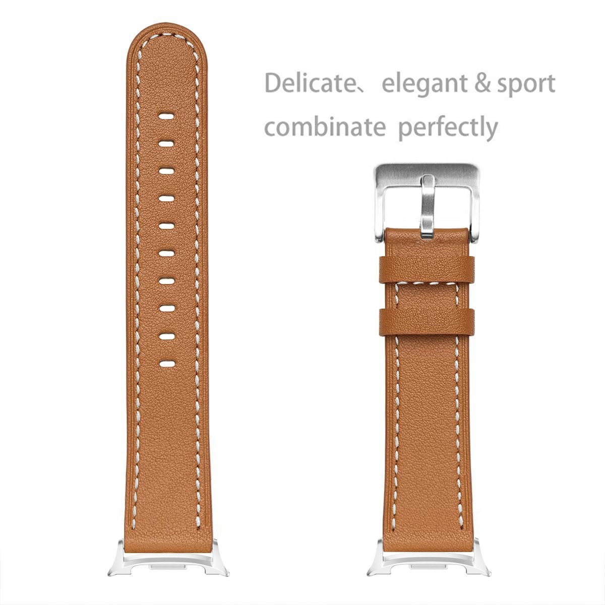 Bracelet en cuir Samsung Galaxy Watch 8 40mm, Cognac