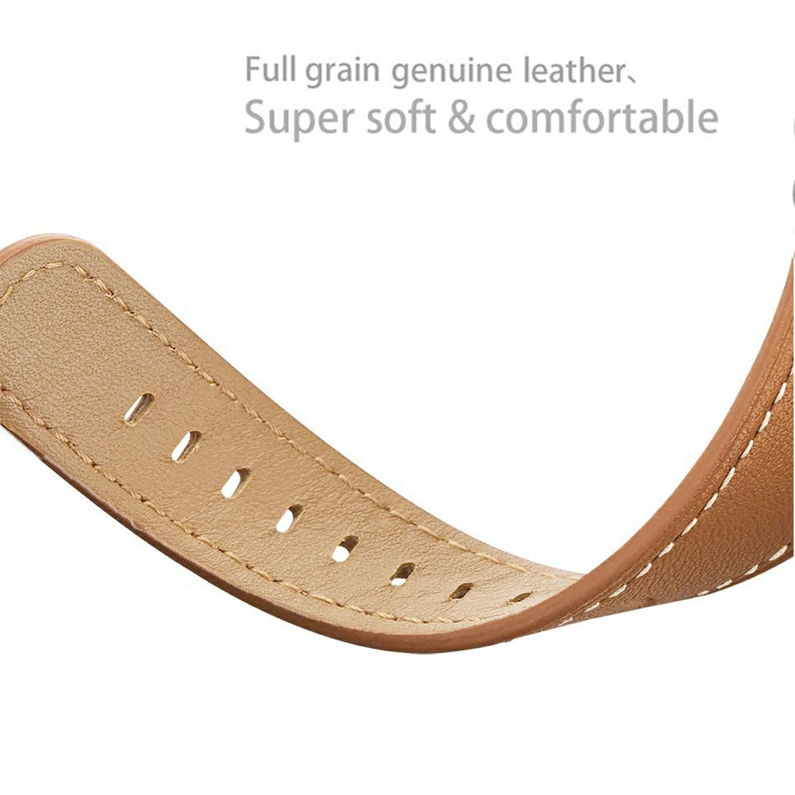 Bracelet en cuir Samsung Galaxy Watch 8 40mm, Cognac