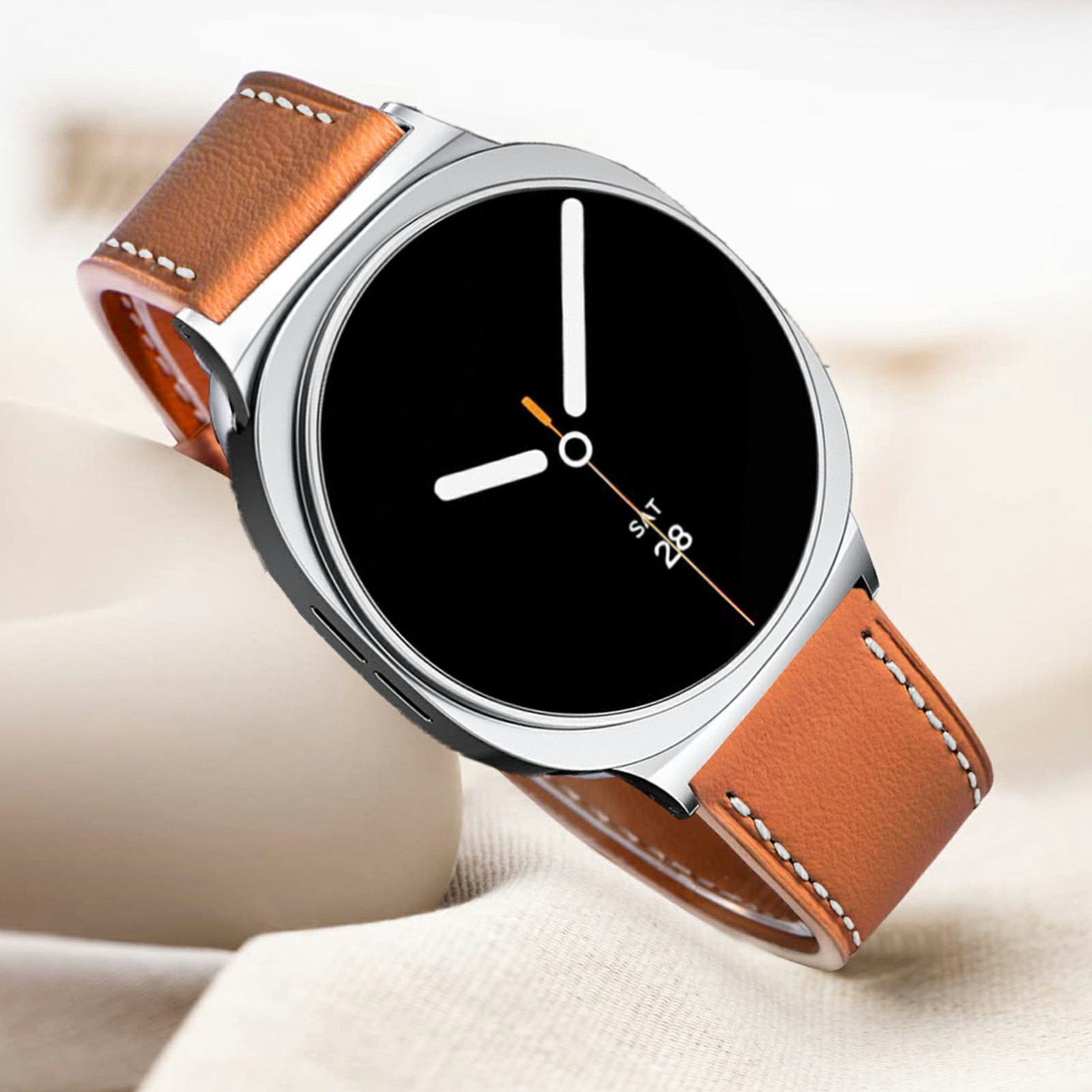 Bracelet en cuir Samsung Galaxy Watch 8 40mm, Cognac