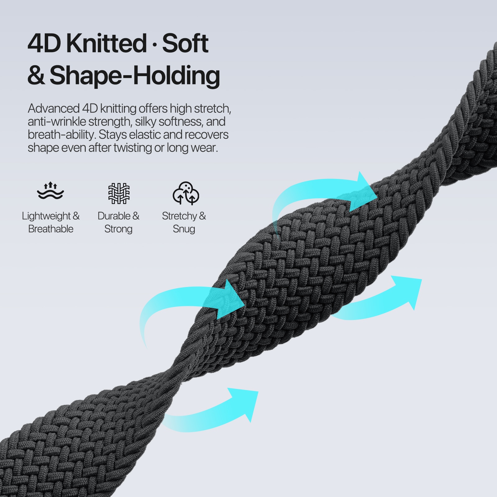 Bracelet en Nylon Woven Apple Watch Series 4-6 44mm, Navy