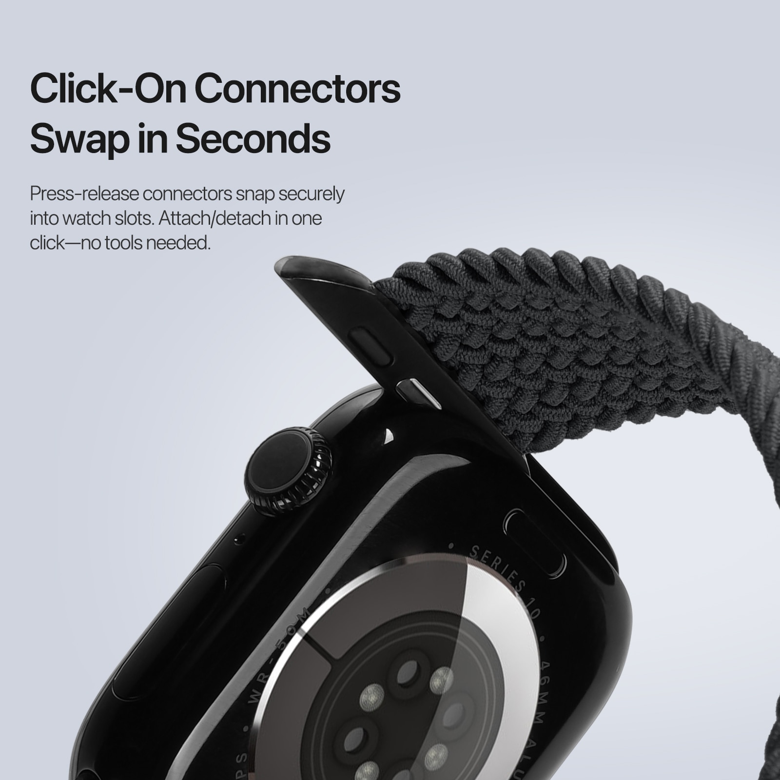 Bracelet en Nylon Woven Apple Watch Series 4-6 44mm, Navy