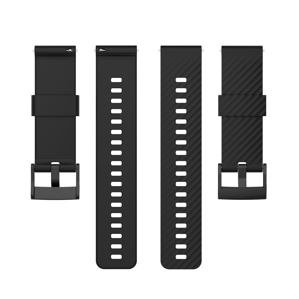 Bracelet en silicone pour Mobvoi Ticwatch Pro 5, Noir