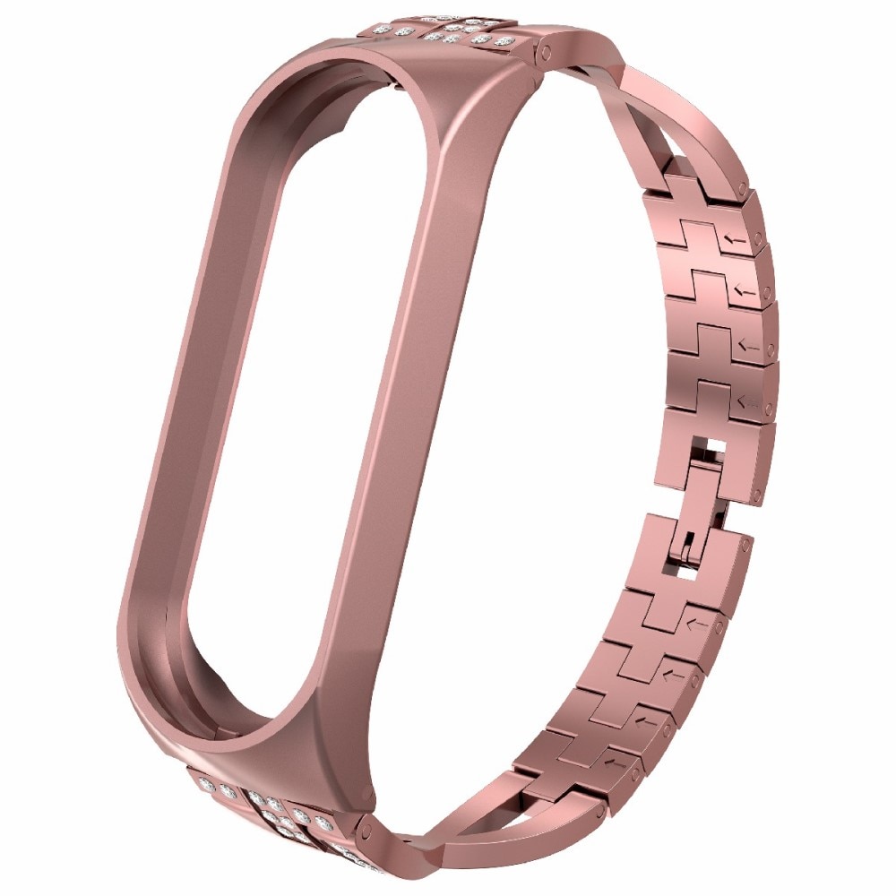 Bracelet Cristal Xiaomi Mi Band 5/6, rose doré
