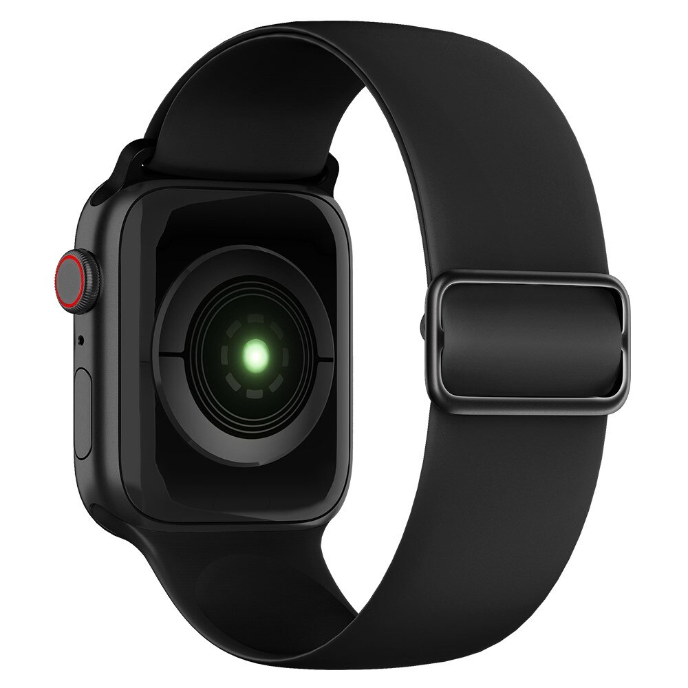 Bracelet extensible en silicone Apple Watch 44mm, noir
