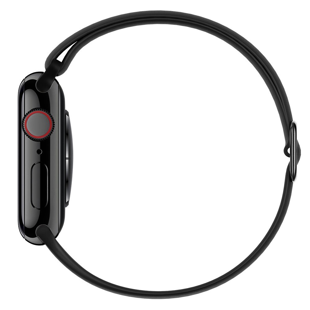 Bracelet extensible en silicone Apple Watch 44mm, noir