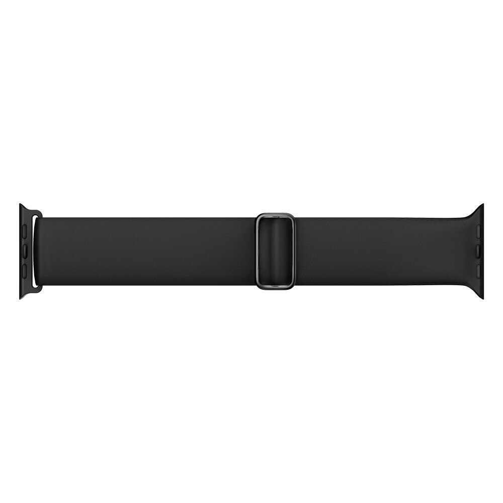 Bracelet extensible en silicone Apple Watch 44mm, noir
