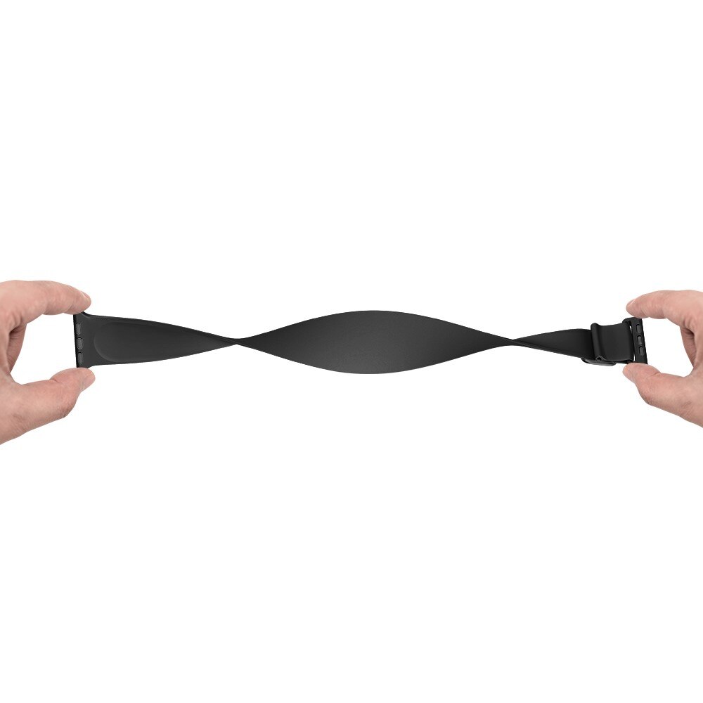 Bracelet extensible en silicone Apple Watch 44mm, noir
