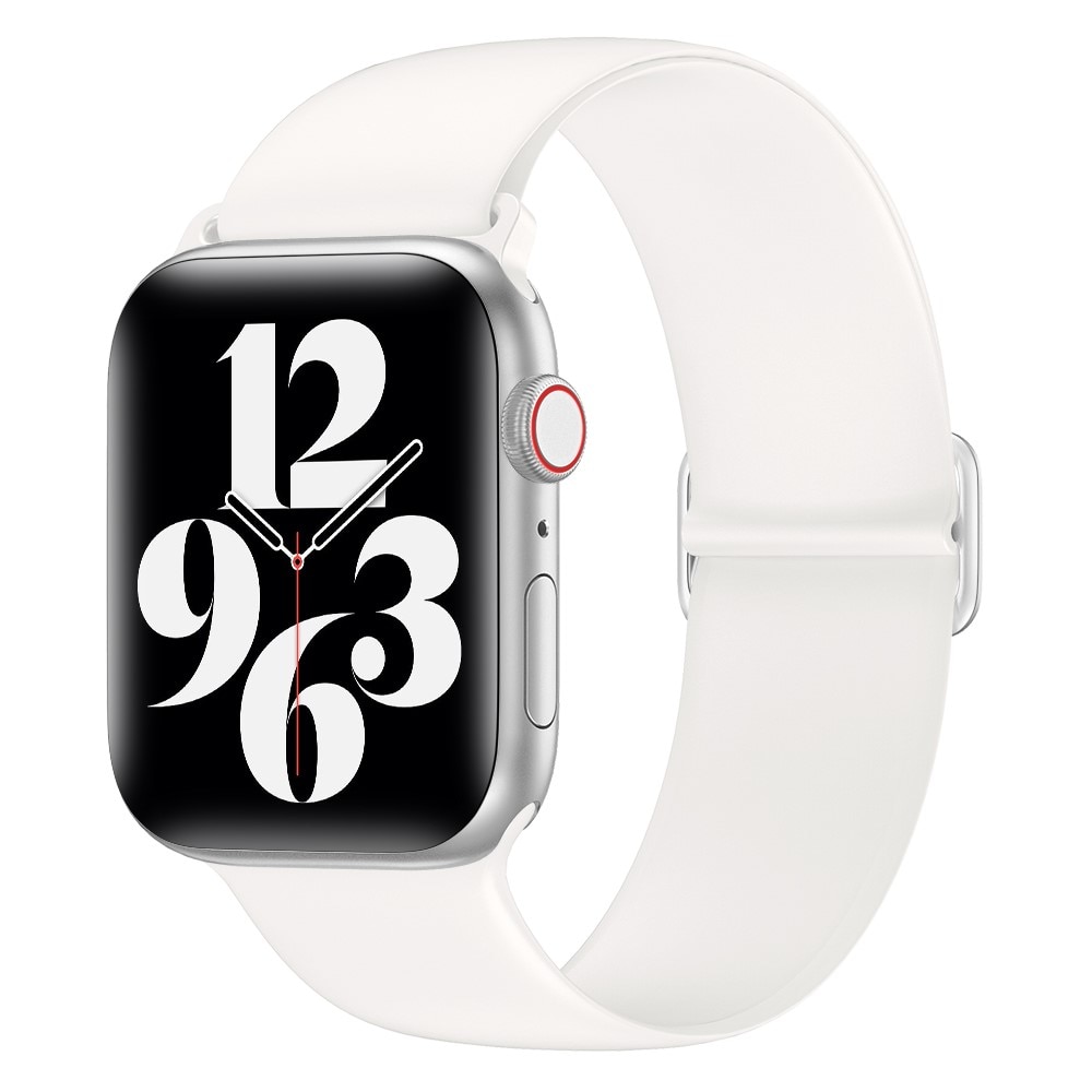 Bracelet extensible en silicone Apple Watch 41mm Series 9, blanc