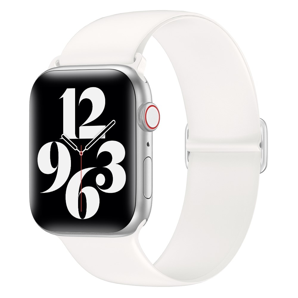 Bracelet extensible en silicone Apple Watch 45mm Series 7, blanc