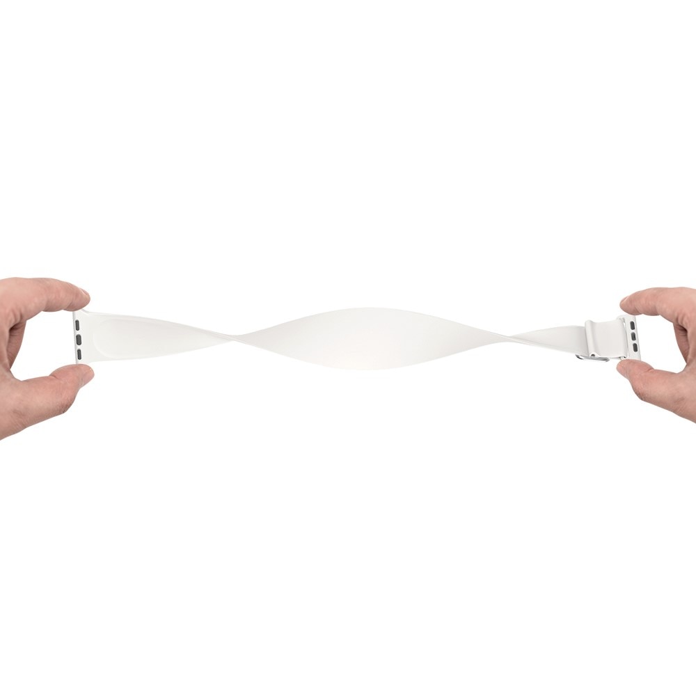Bracelet extensible en silicone Apple Watch 42mm, blanc
