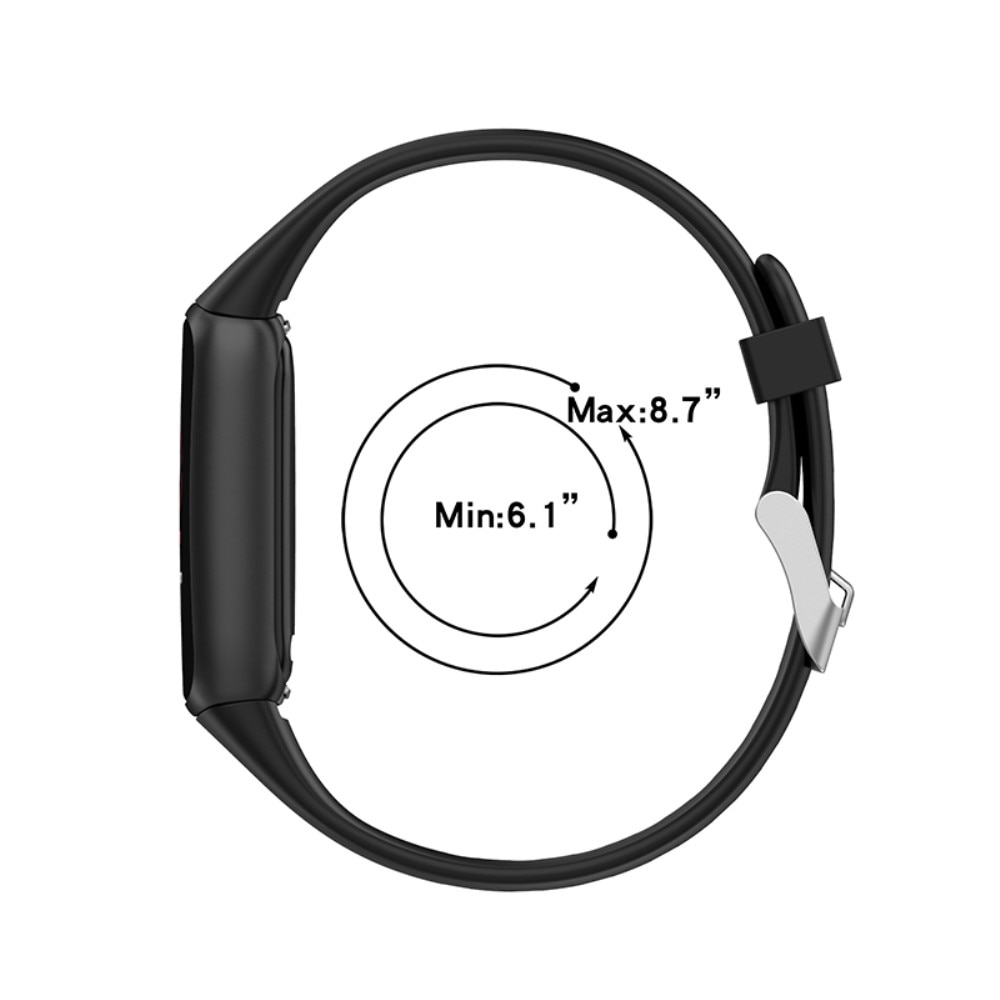 Bracelet en silicone pour Fitbit Luxe, Noir