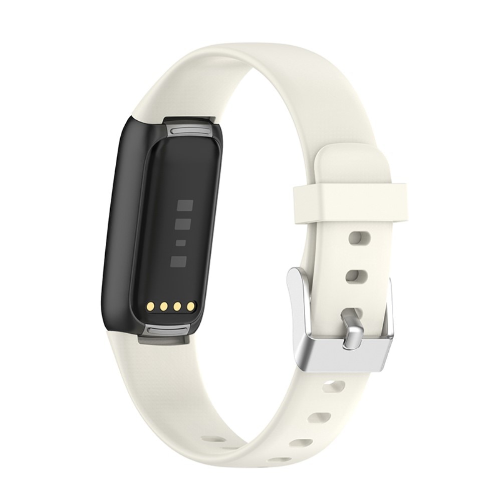 Bracelet en silicone pour Fitbit Luxe, Blanc