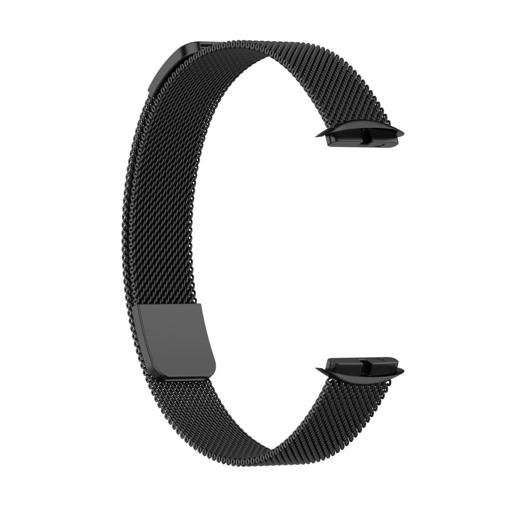 Bracelet milanais pour Fitbit Luxe, noir