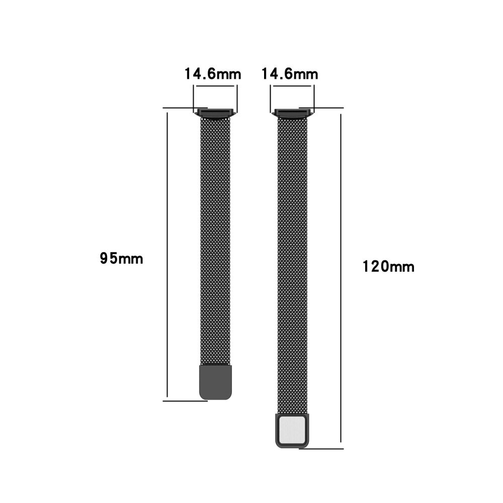 Bracelet milanais pour Fitbit Luxe, Argent