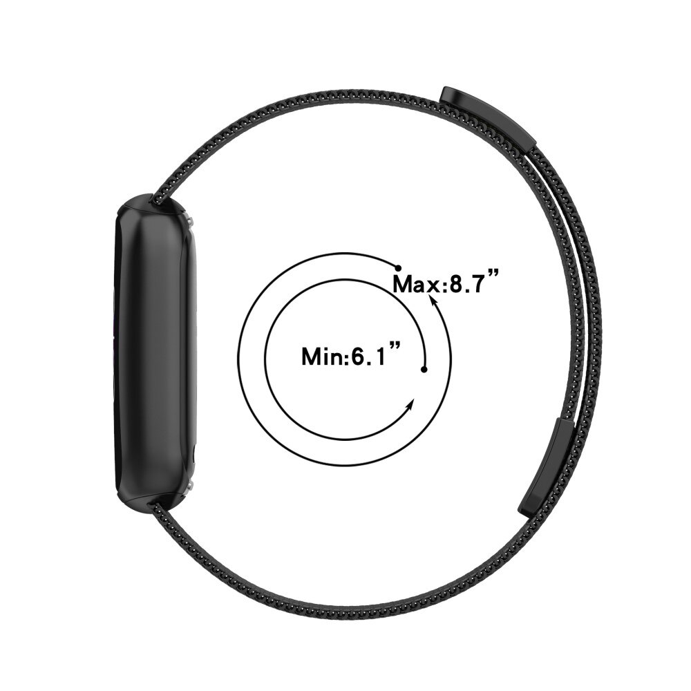 Bracelet milanais pour Fitbit Luxe, Argent